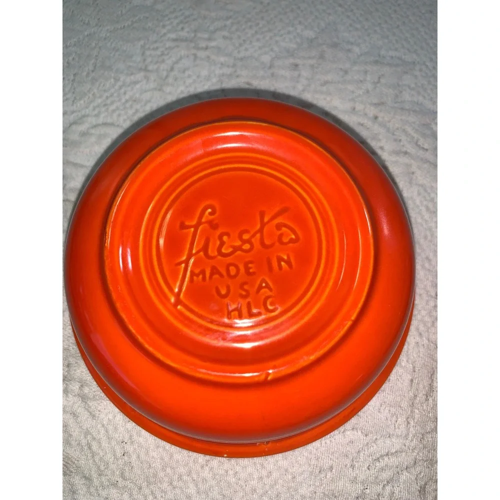 Vintage Fiesta Red Fruit Bowls Set of 2 Homer Laughlin USA HLC 50s 60s 4.75 inch